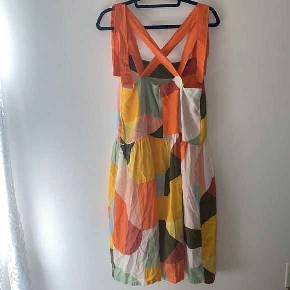 Motoreta Spain Abstract Multicolor Flowy Viscose Dress - Picture 4 of 8